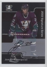 2001-02 ITG Be A Player Signature Series Auto Jonas Ronnqvist #052 Auto