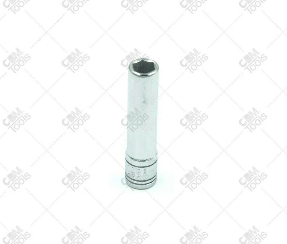 SK Hand Tools 41704 1/4" Dr. 8mm 6pt Deep Metric Chrome Socket - Image 1 of 1