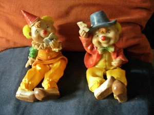 deux clowns  a asseoir - joueurs de cartes -  - Imagen 1 de 7