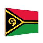 Holzschild Holzbild 18x12 cm Vanuatu Fahne Flagge Geschenk Deko