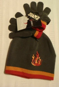 GRAND SIERRA Boys One Size Hat Gloves Set Flame Red Gray Choice NWT Acrylic - Picture 1 of 4