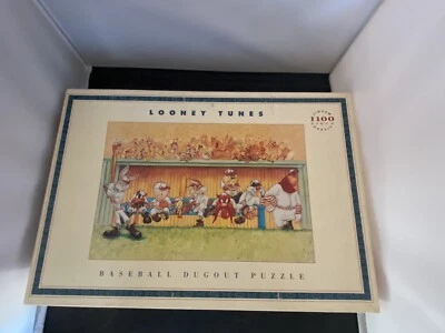 Looney Tunes Baseball Dugout 1100pc Warner Brothers 1993 jigsaw puzzle - Image 1 of 4