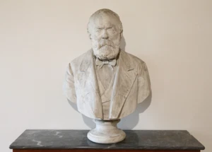 scultura mezzo busto gesso antico uomo virile grandezza naturale fine XIX secolo - Foto 1 di 24