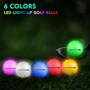Glow in The Dark Golf Balls Upgraded Resettable Time Glow Light Up LED Golf Ball - Picture 1 of 8