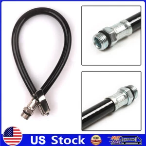 37CM Car Air Rubber Hose Copper Lock On Clip Chuck Tire Inflator Self-locking - Picture 1 of 12