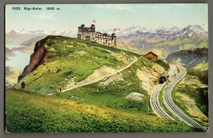Postal a color RIGI-KULM / RIGI-BAHN alrededor de 1900 sin funcionar - Imagen 1 de 2