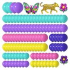 Blue Arch Kit Purple Foil Balloon Colorful Butterfly Design  Girls