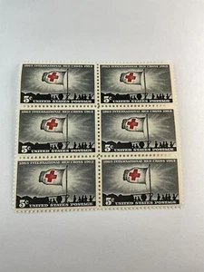 5c International Red Cross 1963-1963 U.S. Sheet Of Six, Postage Stamps - Picture 1 of 2