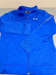 Under Armour Boys Track Jacket Blue Size Youth large  Full Zip Kids - Picture 1 of 6