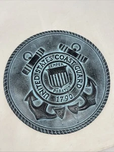 USA-Küstenwache Semper Paratus Metall Wandkunst 3D Medaillon Plakette 12 Zoll - Bild 1 von 24