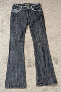 SEE THRU SOUL Dark Blue Stretch Denim Low Rise Jeans; RR Stripes; Size 25 - Picture 1 of 4