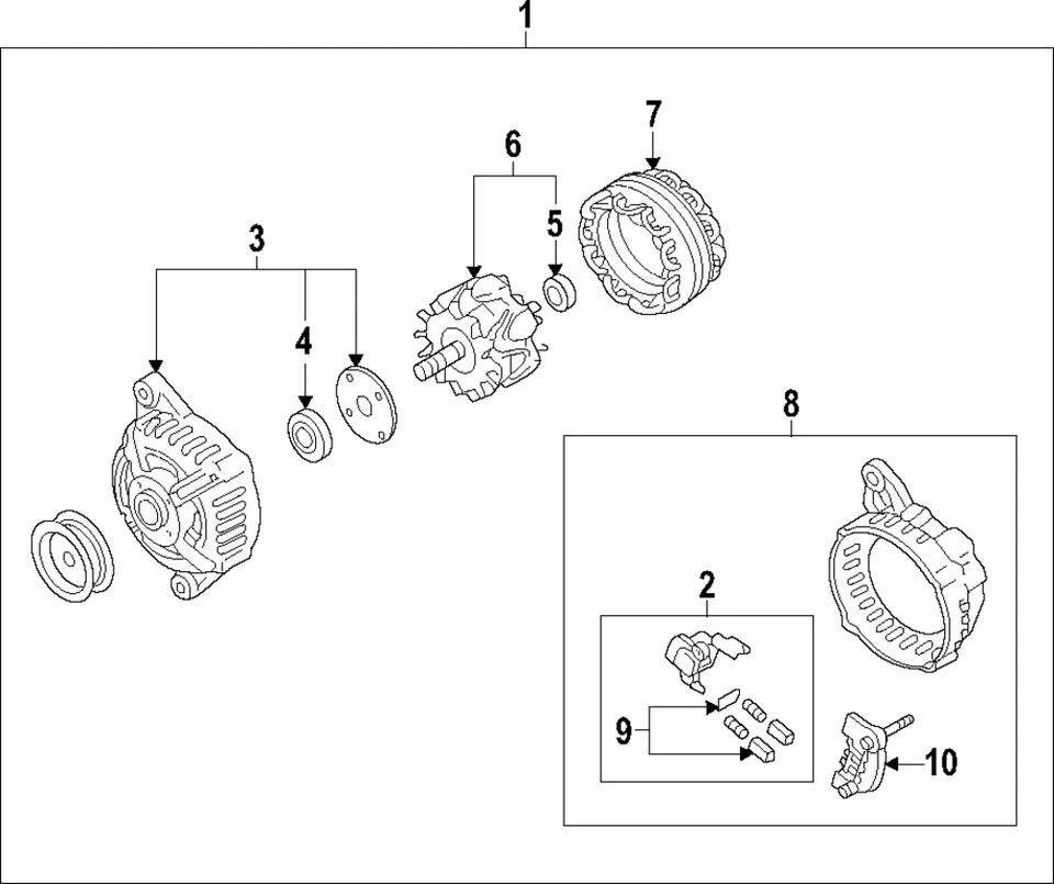 Regulador de voltaje genuino Nissan 23215-1AA1A Foto 1 de 1