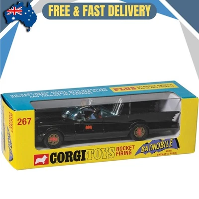 Corgi RT26701 Diecast Cars-RT26701 Batmobile with Batman and Robin Car 267 NEW - image 1 of 4