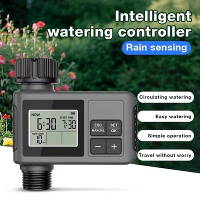 Automatic Water Timer Irrigation Watering System Sprinkler Garden Programmer Set - Image 1 of 4