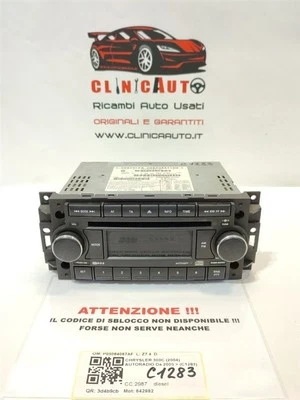 AUTORADIO PER CHRYSLER 300 C Berlina P05064067AF 642982 (04>) - Immagine 1 di 4