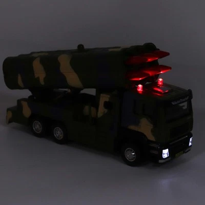 1/50 Military Missile Vehicle Model Alloy Ziehen Sie Rocket Car Toy Mit Sou UI - Bild 1 von 4
