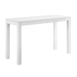Large Parsons 2-Drawer Computer Desk, White - Picture 1 of 8