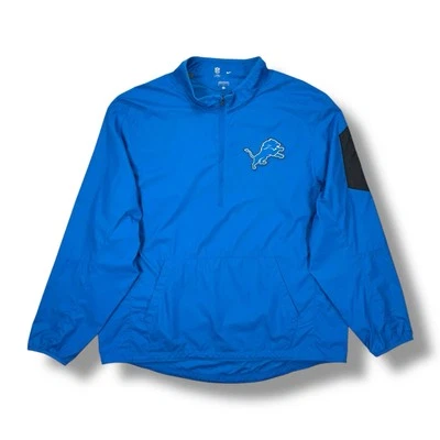 Nike Detroit Lions NFL On Field Pullover Windbreaker Jacket Mens XL - Image 1 of 4