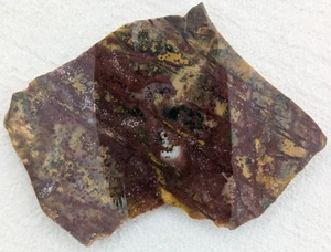 1 Rough Bloodstone Slab 67g 0.25" Thick Red Yellow Green White - Picture 1 of 10