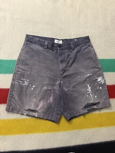 Vintage GAP 100% All Cotton Sun Faded Patina Distressed Paint Splatter Shorts 34 - Picture 1 of 9