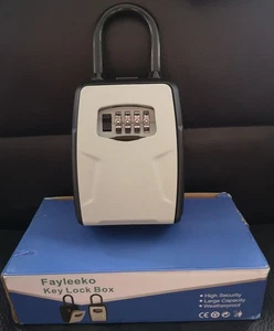 Fayleeko Key Lock Box Grey 1 Pack - Picture 1 of 4