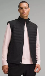 Lululemon men's Down For it All Vest down Jacket M light weight black 44" chest - Picture 1 of 14