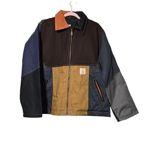 Carhartt WIP Jacket M NWOT Multicolor Patchwork Zip Up Y2K Workwear Streetwear - Picture 1 of 7