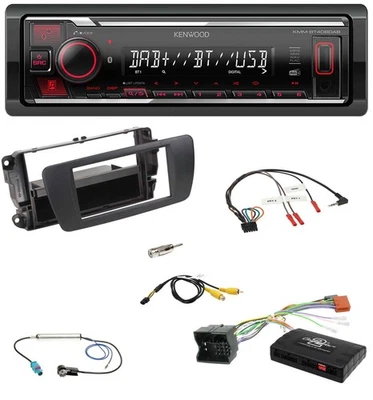 Kenwood Lenkrad Bluetooth USB DAB Autoradio für Seat Ibiza 2008-2015 schwarz - Bild 1 von 4