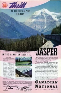 1939 Canadian National Railway Mt. Robson Jasper PRINT AD Unique Gift! (3913) - Picture 1 of 1