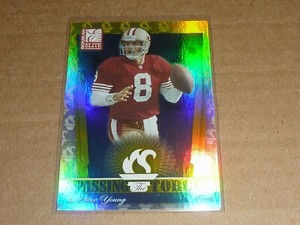 2002 Donruss Elite STEVE YOUNG/JEFF GARCIA PASSING THE TORCH 49ERS /400 J1211