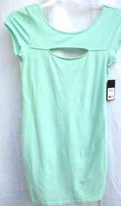 GUESS..MIST GREEN..CUT OUT..LOW BACK..BODYCON..DRESS..NEW ($75)..LARGE - Picture 1 of 4