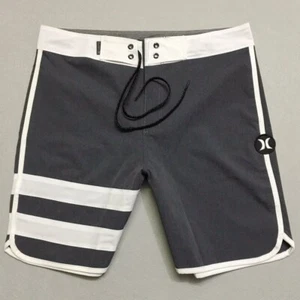 Hurley Stretch Bermuda Mens Grey Trunks Casual Surf Pants Swim Beach Shorts E932 - Picture 1 of 9