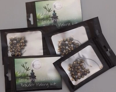 FENG SHUI MEDITATION BEADS KIT 8MM BRACELET JEWELLERY CRAFT FREE POSTAGE - Image 1 of 4