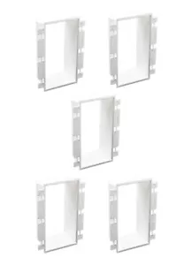 5 Pack 3-Gang White Electric Receptacle Outlet Box Extender Heavy Duty Plastic - Picture 1 of 11