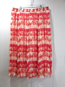 Dress Barn Womens Maxi Skirt Size 2X Elastic Waist Crinkle Tie Dye - Picture 1 of 5