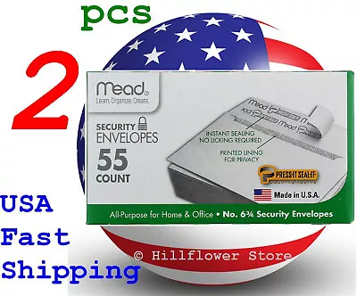 2 X Mead 75030 5/8 X 6.5 #6 55 piece/box white envelope with free trk# - Image 1 of 4