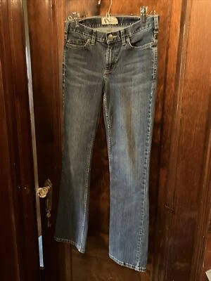 Pantalones de mezclilla para mujer Carhartt talla 4 regular ajustados bootcut lavado mediano mezcla de algodón Foto 1 de 4