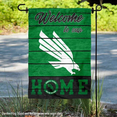 North Texas Mean Green Welcome To Our Home Garden Flag and Yard Banner Cover