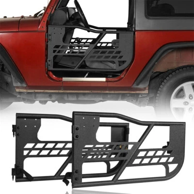 Marco de puerta de sendero tubular todoterreno para Jeep Wranger 2007-2018 JK 2 puertas Foto 1 de 4