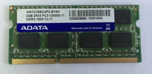 Laptop Notebook ADATA 4GB x1 AM1U16BC4P2-B19H DDR3-1600 SODIMM Memory Ram 204p