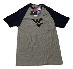 Nueva Camiseta West Virginia Mountaineers Nike Big Play Raglan para Hombre Talla Pequeña - Imagen 1 de 1