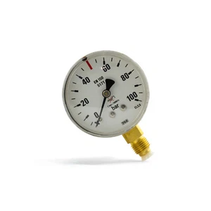 MADE IN EUROPE - Low Pressure Gauge 100BAR for Nitrogen Regulator - Picture 1 of 8