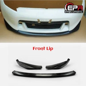 Kits de labios de parachoques delantero 3 piezas para Nissan Fairlady 370Z Z34 Zenki 09-12 JDM FRP - Imagen 1 de 12
