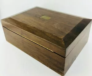 Vintage Cigar Box Wooden Handmade Luxury Green Felt Bottom - Picture 1 of 6