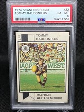 1974 Scanlens Rugby League Tommy Raudonikis PSA 6 #22 - Western Suburbs Magpies