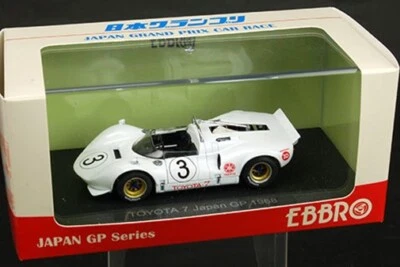 Ebbro Japón GP 1/43 Toyota 7 Grand Prix 1968 #3 Fushida coche modelo de carreras blanco Foto 1 de 4