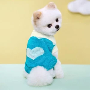 Wool Puppy Warm Clothes Warm Puppy Pullover Pet Turtleneck Costume Spring - Picture 1 of 12