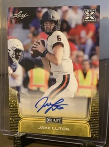 Jake Luton 2020 Leaf Draft Rookie Auto Card #BA-JL3 Oregon State Jaguars - Picture 1 of 2