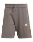  Shorts Hose HOMME Adidas Essentials French Terry 3-Stripes Gris Jaune 