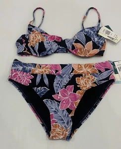 ROXY Size S/M 10-12 BIKINI Set Tropical Oasis Bathers U/W Bra Pants NEW $140 - Bild 1 von 10
